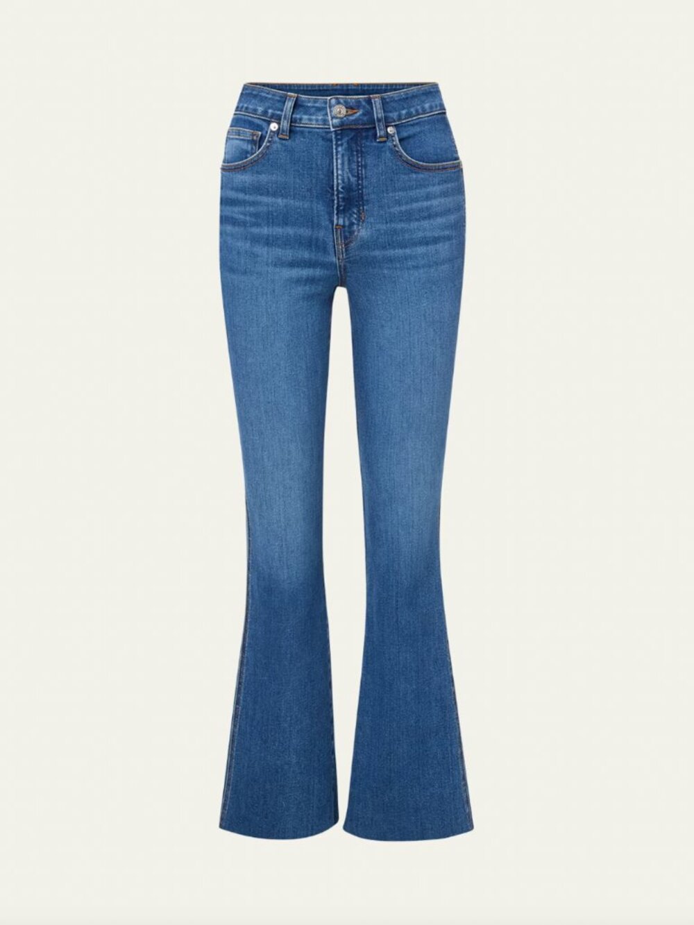 $298 Veronica Beard Blue Carson Ankle Flare High Rise Denim Jeans size 25/27" - Picture 3 of 7